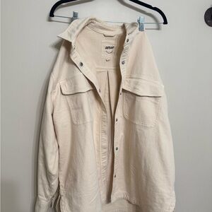 Aerie Light Cream Button-Up Shirt NWOT